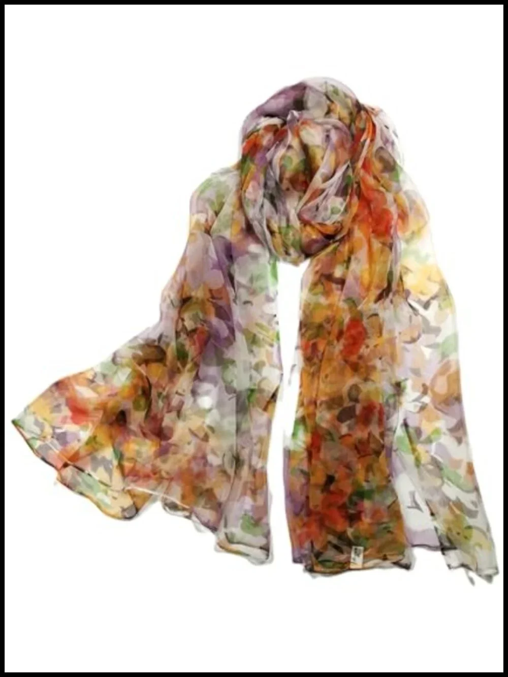 Mulberry Silk Blend Fashion Scarf - 62x40 Lightweight Shawl
